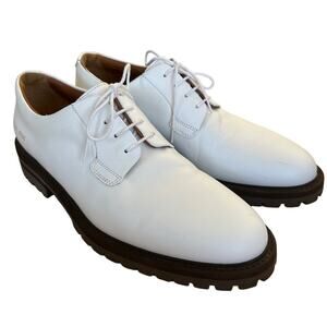 Common Projects - Men's Plain Toe Derby Shoes in White & Black